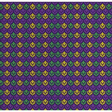 Mardi Gras Fabric by the Yard Upholstery, Classical Diamond Line Rhombus  Pattern in Traditional Carnival Colors, Decorative Fabric for DIY and Home