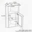Armoire de rangement en coin Farmhouse avec porte de grange en rotin-130672113