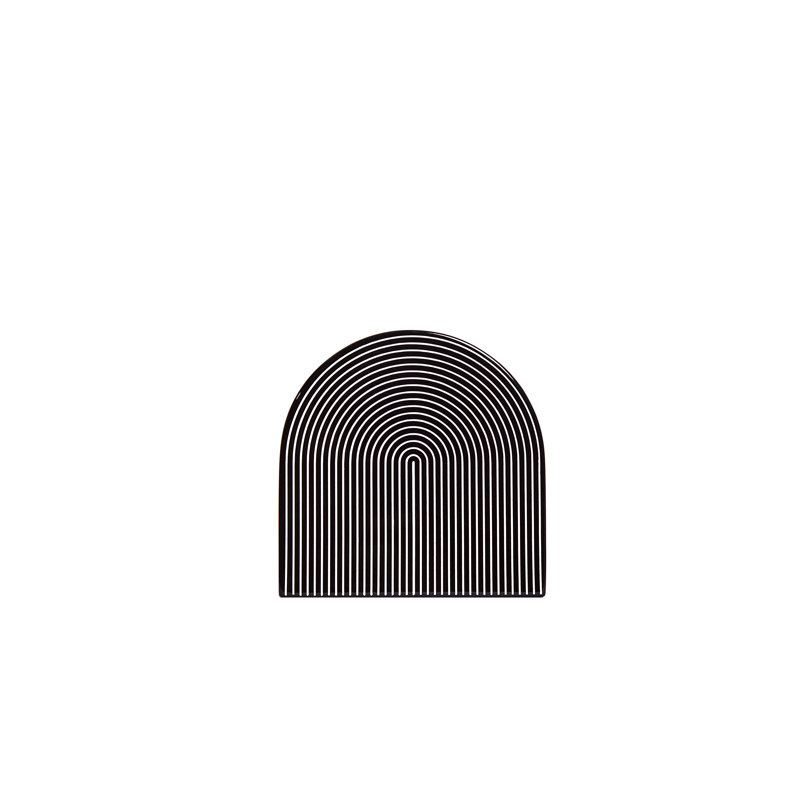 Lacquer Stripe Coasters, Black/White