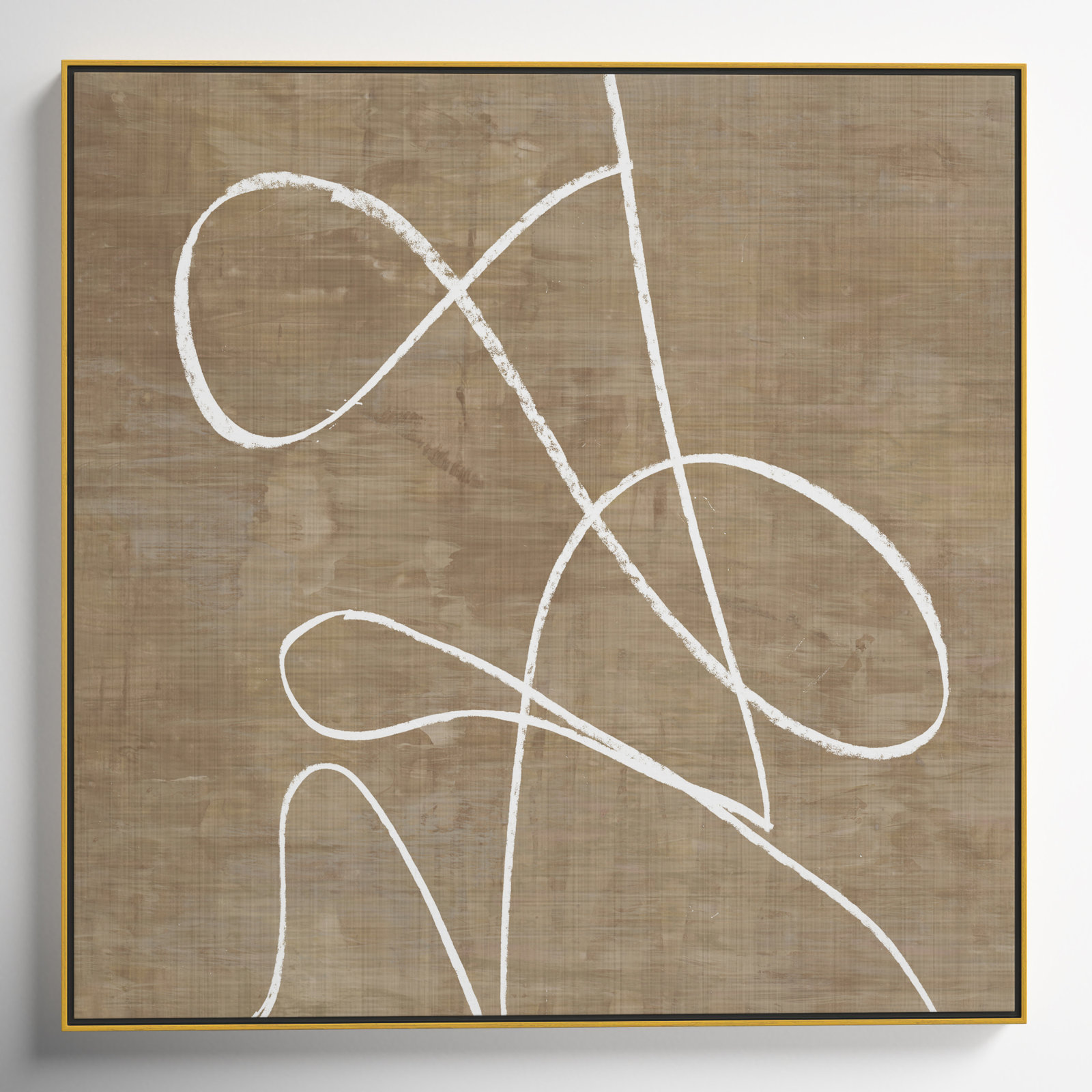 Catana "Swooping Lines" Print, 46.5" H x 46.5" W, Gold