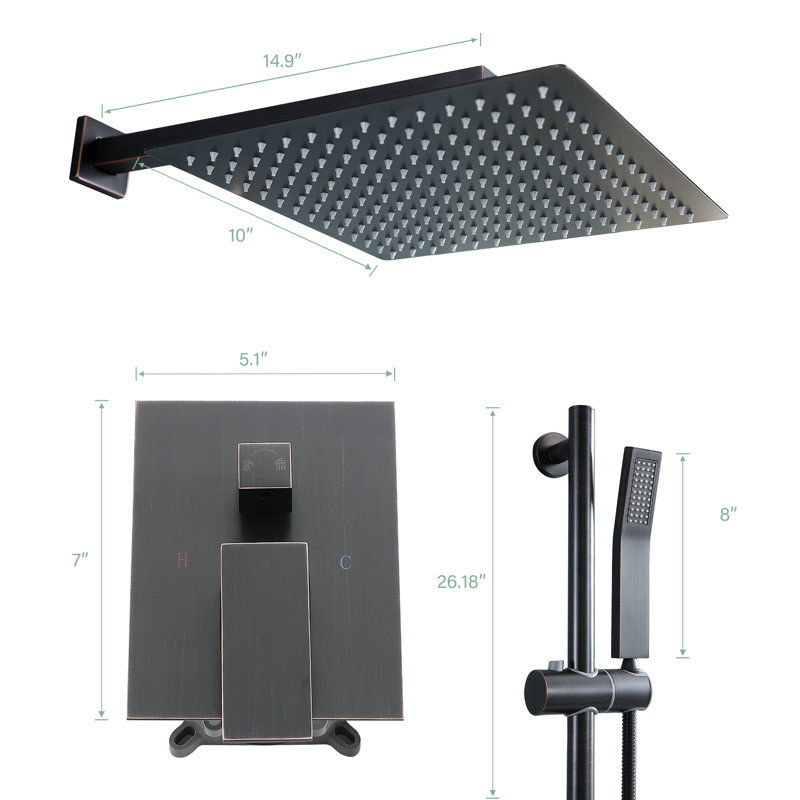 Complete Shower System with Rough in-Valve, Oil Rubber Bronzed