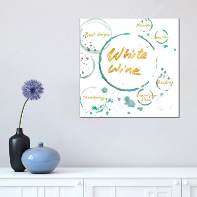 White Wine Gold - Wrapped Canvas Painting