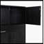 Grand lit escamotable noir avec armoires de rangement-789903183