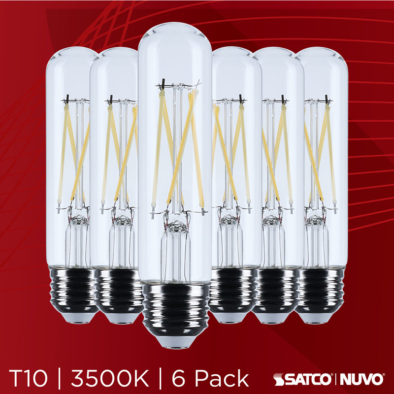 8 Watt T10 LED Medium Base Clear 5000K CCT 120 Volt, 3500 Kelvins, 450 Lumens, 5.5 W