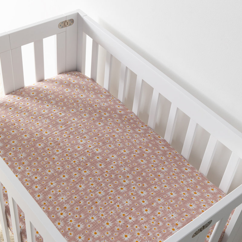 Daisy Muslin Mini Crib Sheet