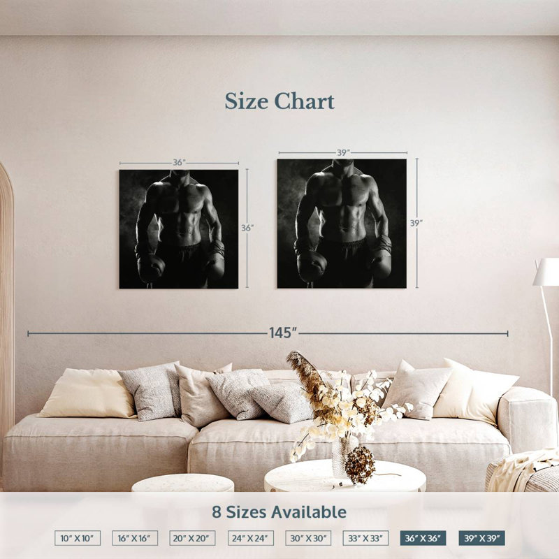 Sireci Muscular Boxer, 39" H x 39" W