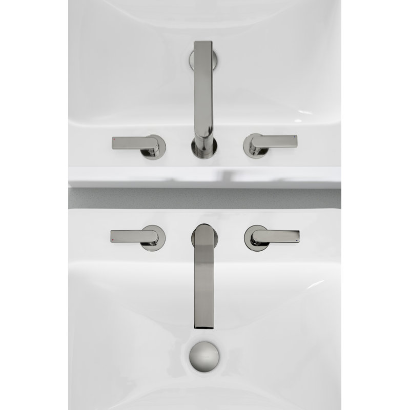 Vox Vitreous China Rectangular Vessel Bathroom Sink with Overflow, White, 3