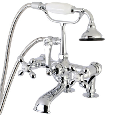 Robinet de baignoire sur pattes à 3 poignées Auqa