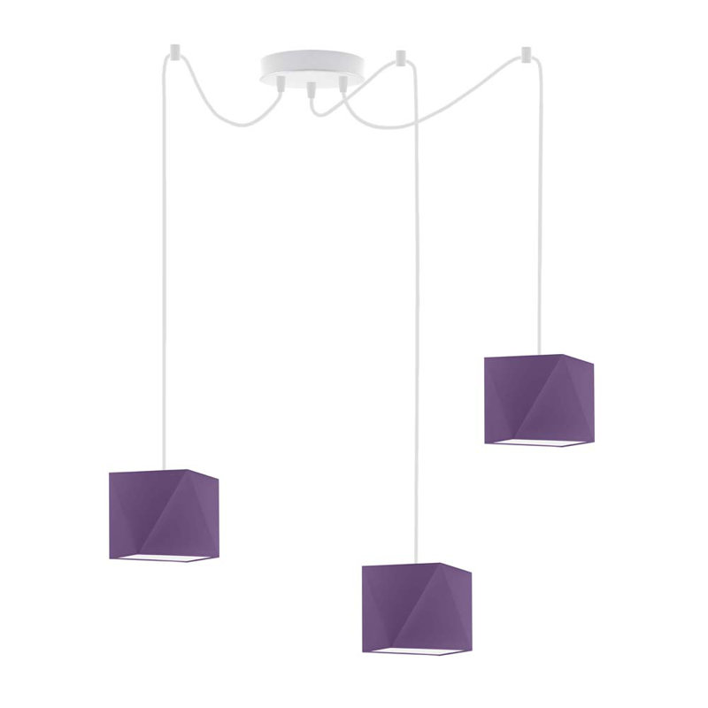Carnevale 3 - Light Cluster Pendant, White, Violet