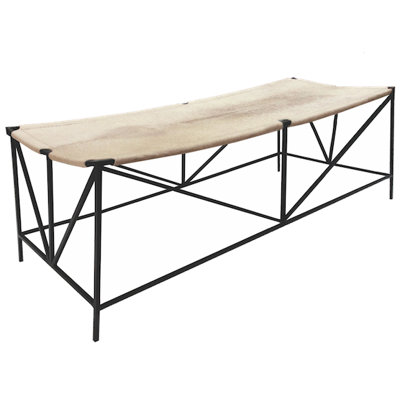 Darius Genuine Leather Upholstered Bench