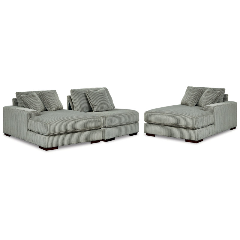 Canapé modulaire 3 pièces avec méridienne Lindyn