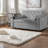 Multifunctional Light Grey Velvet Sofas, Modern Sleeper For Home