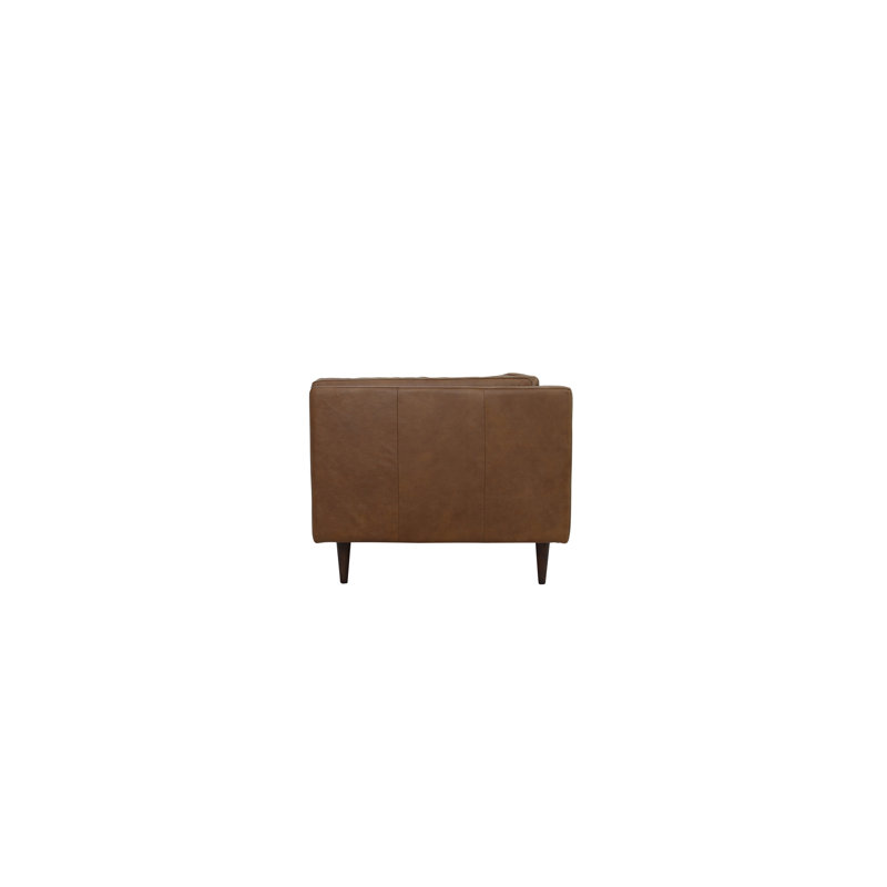 Woods Sofa Brown Leather, Brown