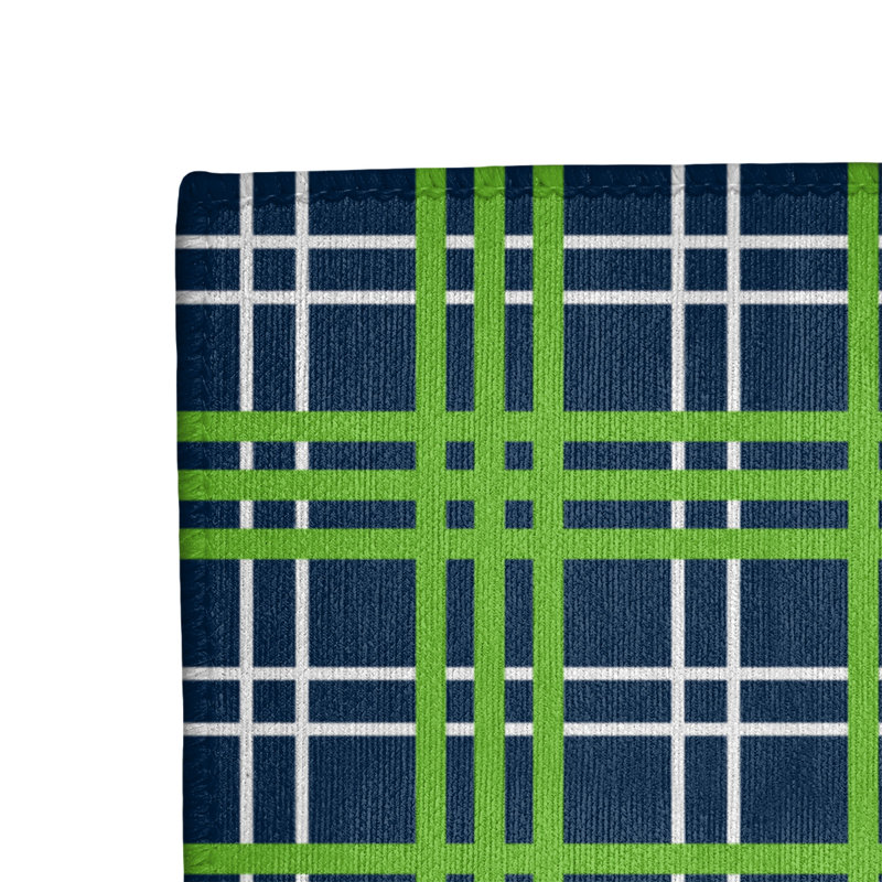 Tapis à carreaux bleu, Rectangle 8 pi x 10 pi