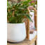 Outdoor Glossy White Fiberstone Pot