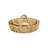 Laelia Set of 3 Round Water Hyacinth Baskets, Nesting Trays with Handles