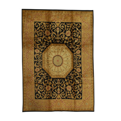 Savonnerie Wool Oriental Area Rug