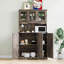 Armoire de 71 po de hauteur avec station de charge, huche de cuisine avec comptoir ouvert 71 po