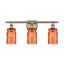 Éclairage pour meuble-lavabo 3 lumières à intensité réglable en laiton antique Wofford-1504670603-1504670602