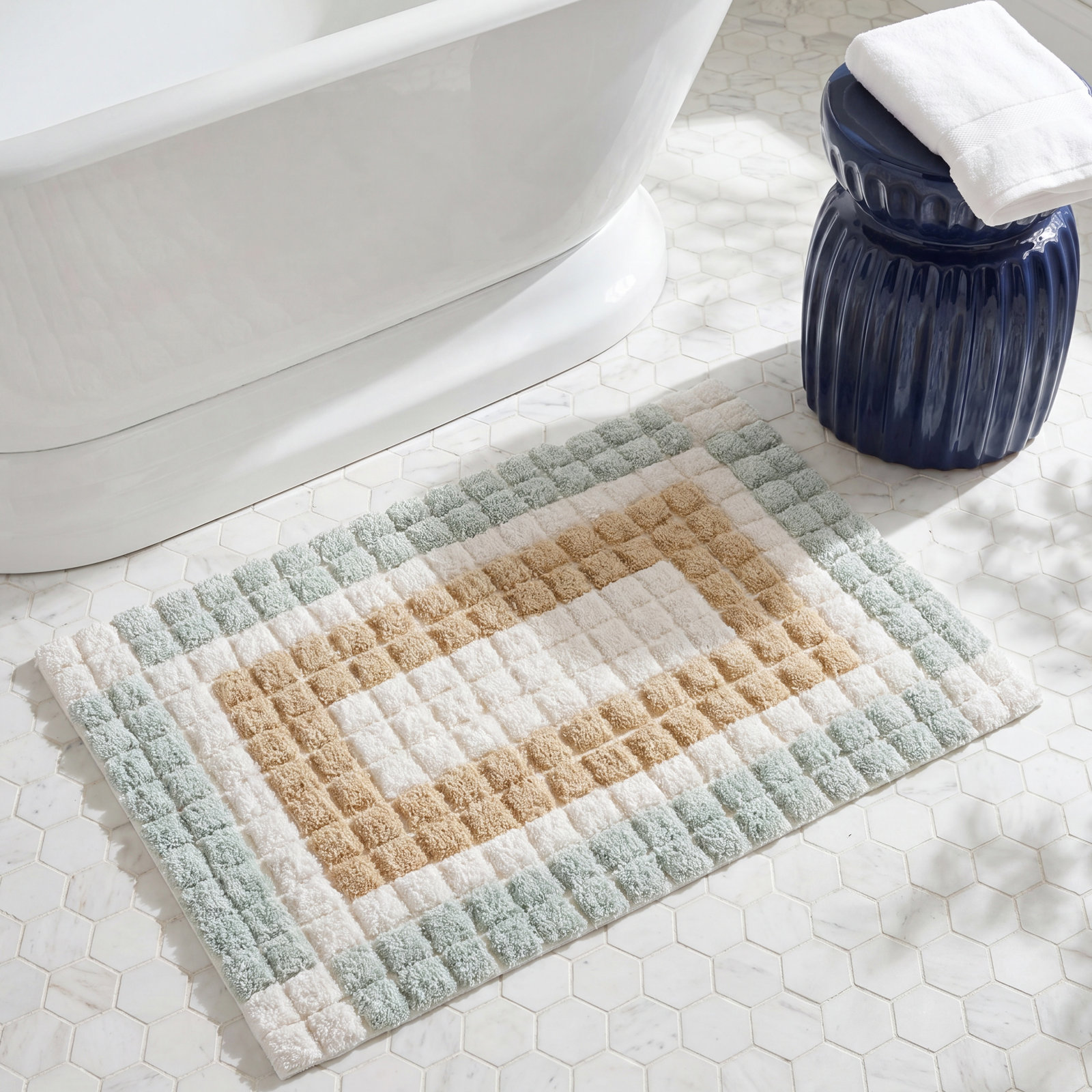 Martex Arcadia Terra Bath Rug, Ivory