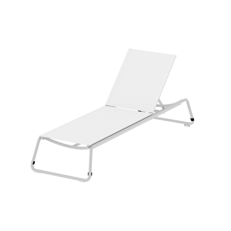 Corail Outdoor Chaise Lounge, White