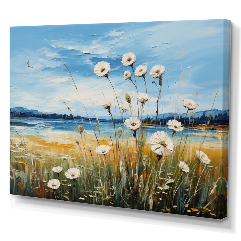 Veniaminof Landscape Vangogh Dandelions Field III On Canvas Print, H 30 po x l 40 po x P 1,5 po, Toile tendue