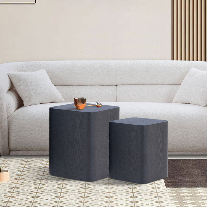 Ensemble de tables de bout Block, Noir