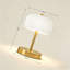 Lampe de table compacte en verre sans fil, dorée, de 9 pouces de hauteur, lampe de chevet à gradation tactile à trois vitesses, adaptée à la décoration de chambre à coucher, de table de salle à manger, de salon et de bibliothèque