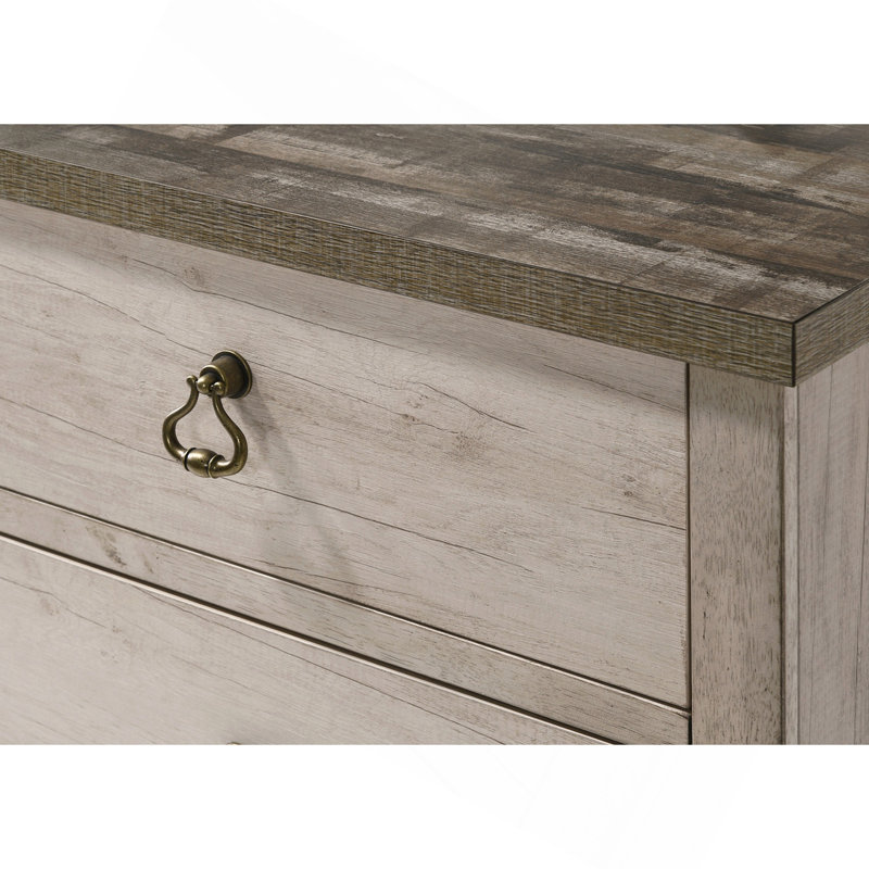 Commode à 5 tiroirs en bois flotté vieilli de style chalet 1 pièce PC