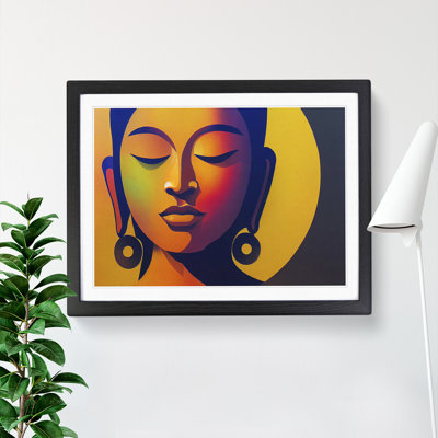 Serene Woman Abstract - Framed Print