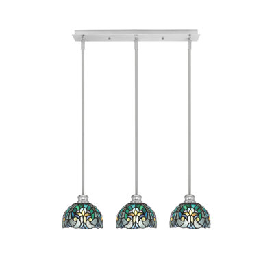 Edge 3 Light Linear Pendalier With 7" Glass