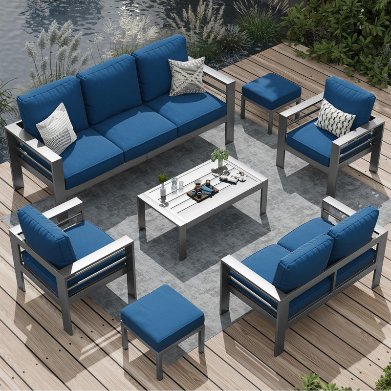 Aluminum Patio Furniture Set With Waterproof Cover