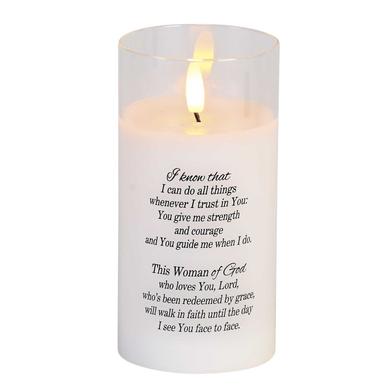 Fresh Flameless Jar Candle with Glass Holder