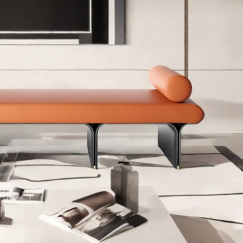 Pagas Microfiber Leather Upholstered Bench