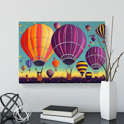 Splattered Hot Air Balloons Vol.1 - Wrapped Canvas