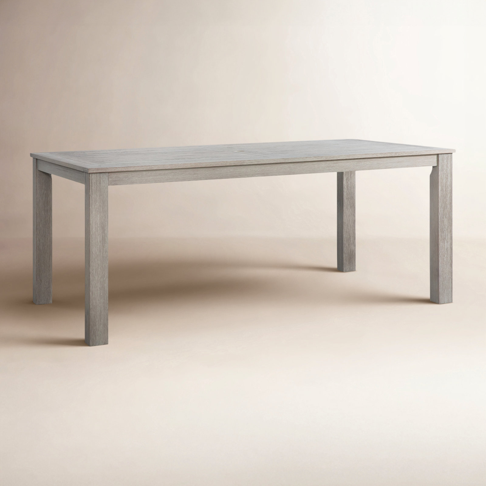 Morell 71" Eucalyptus Patio Dining Table, Gray
