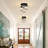 Modern Crystal Ceiling Light Fixtures, 3 - Light Semi Flush Mount Ceiling Light With Clear Crystal Shade-276937045
