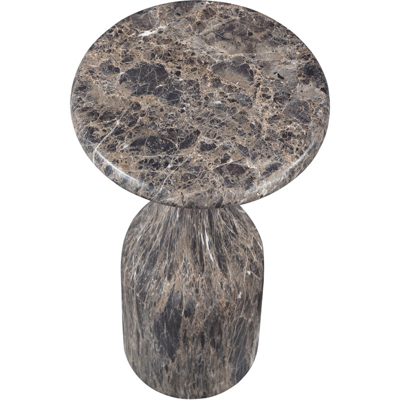 Table de bout Savona, 20 po de hauteur, Brown Marbled Finish