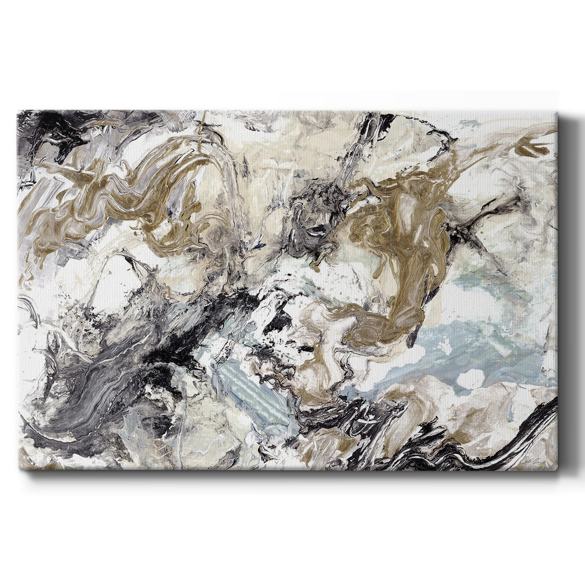 Wrought Studio Marbelized Abstract-Gallery Wrapped Canvas | Wayfair