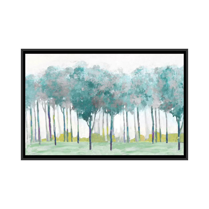 « Argent » par Allison Pearce, reproduction d’art, H 40 po x l 60 po x 1,5 po, Pas de tapis, Toile avec cadre noir