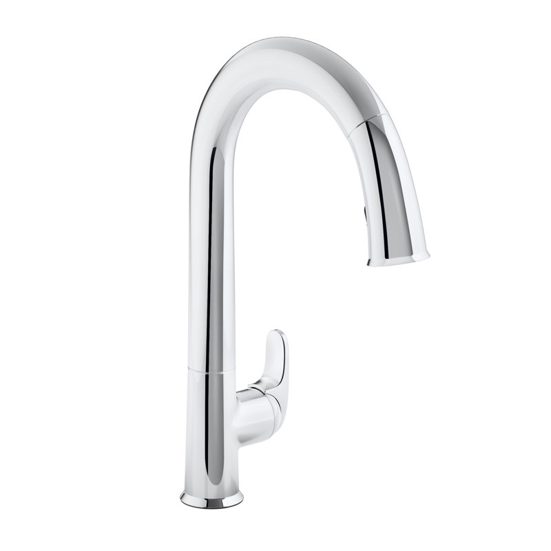 Robinet de cuisine à poignée simple Sensate, Chrome poli