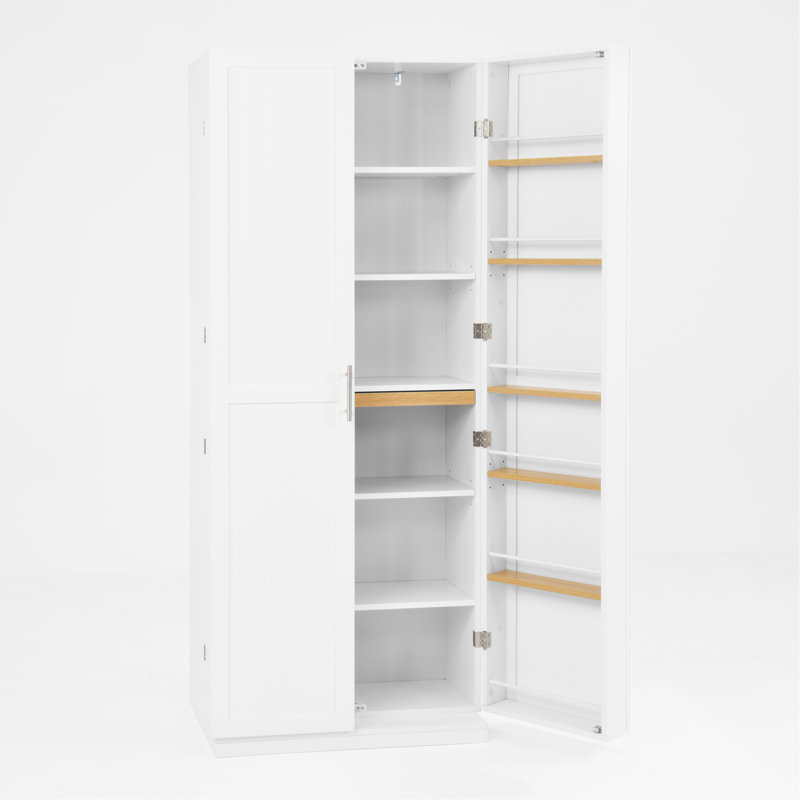 Armoire de rangement pour garde-manger avec portes et tablettes réglables Buffet autoportant pour cuisine, salon et salle à manger