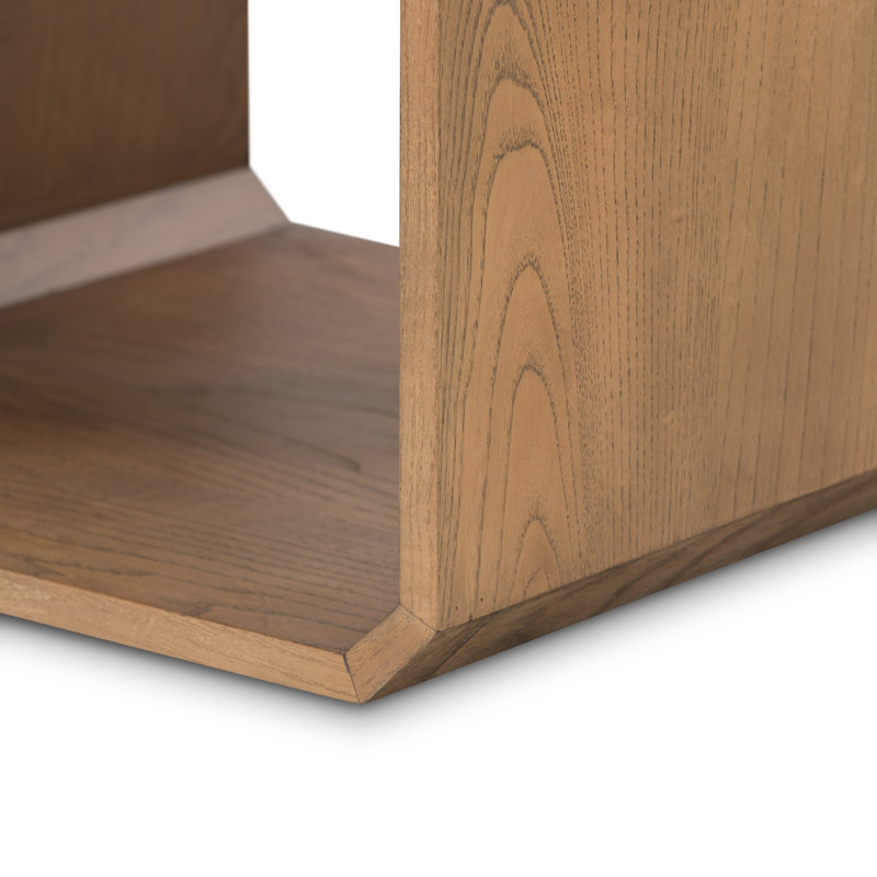 Caspian Nightstand-Black Ash Veneer, Natural Ash