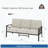 70" 3-Seat All-Weather Metal Patio Sofa with Beige Cushions, Khaki Frame-2121090571