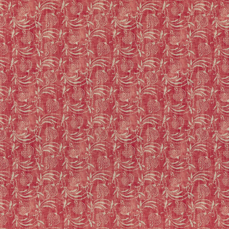 Coromandel Small Prints Pomegranate Fabric, Red