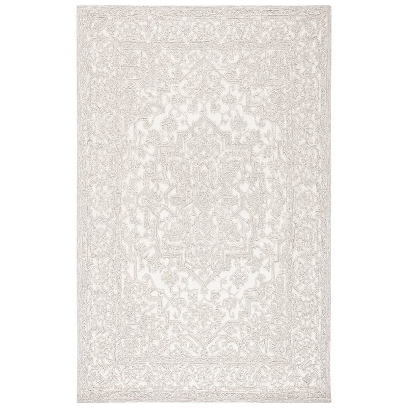 Tapis oriental en laine touffeté à la main Comstock, Rectangulaire 3 pi x 5 pi