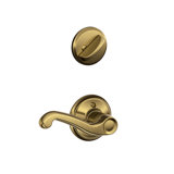 Flair Interior Lever and Single Cylinder Deadbolt Thumbturn Set (Exterior Portion Sold Separately)