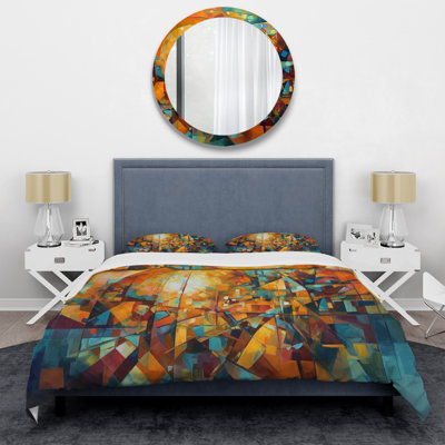 Ensemble de housse de couette en microfibre / polyester Abstracting The Cubist Form I Bedding