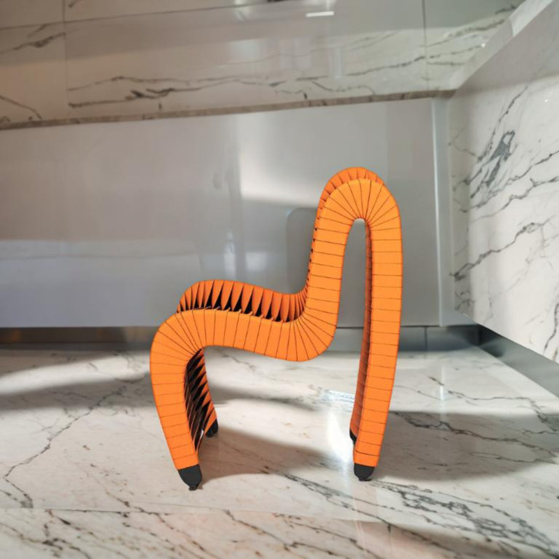Fire Lines Armless Chair
