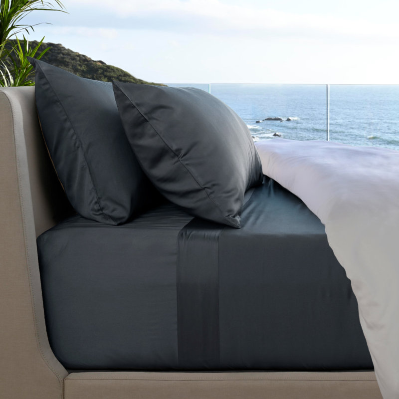 Bamboo Sateen Sheet Set, Split king, Blue Lagoon